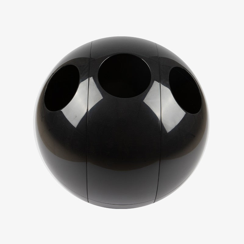 Sfera ABS Nero Natural - Pattumiera di design - SoldiDesign