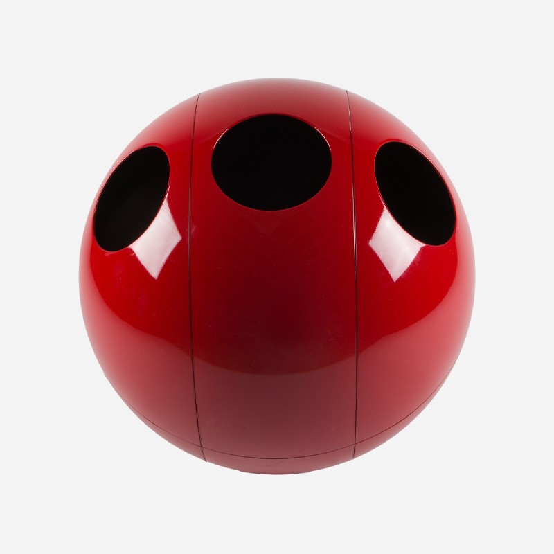 Sfera Galà Rossa Lucida - Pattumiera di design - SoldiDesign